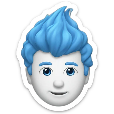 Un schtroumpf bleu bonsaïs blanc sticker