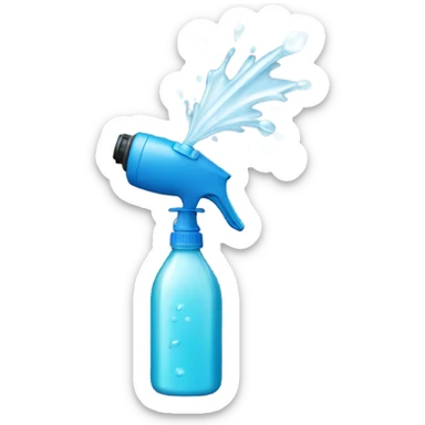 Spray bottle shooting water out sticker