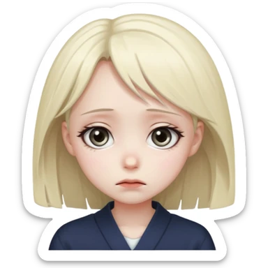 Sad anime girl sticker