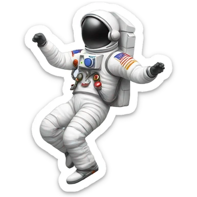 Dancing astronaut sticker