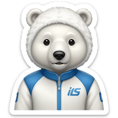 polar bear f1 driver  sticker