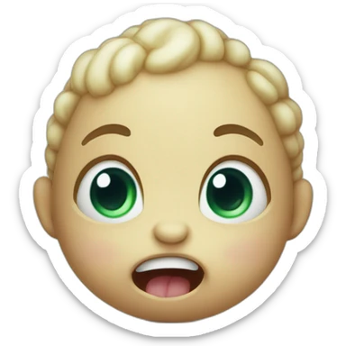 cute baby kraken crying sticker