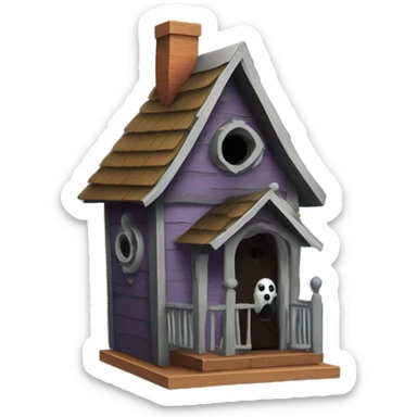 Addams House birdhouse. haunted Addams. sticker