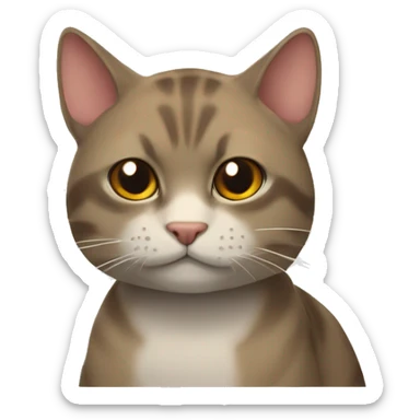 Gato con moño  sticker