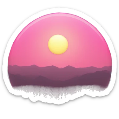 Pink sun sticker