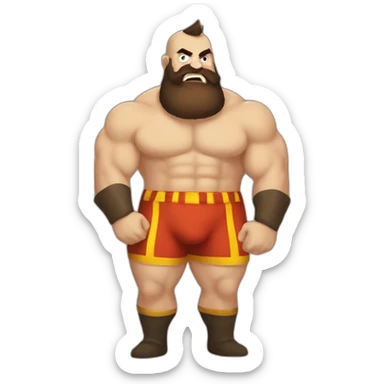zangief in underpants sticker