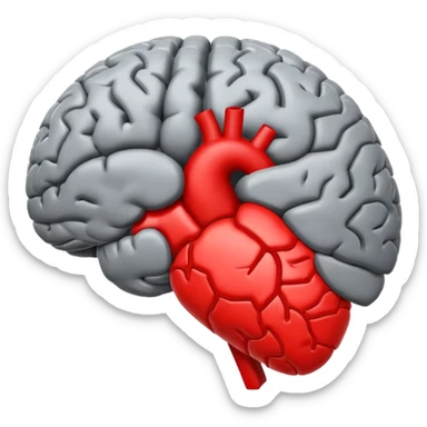 Brain and heart sticker