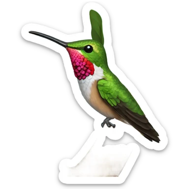 Hummingbird on monkey don’t climb tree sticker
