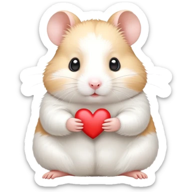 Hamster qui fait un cœur coréen sticker