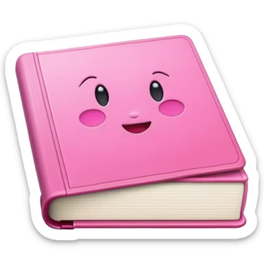 Icone book utilise couleurs rose sticker
