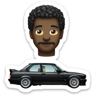 Black BMW E30 M3 sticker