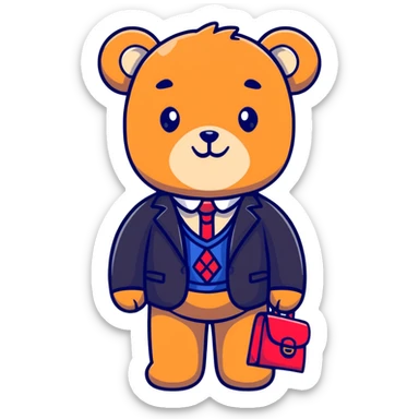 Ralph Lauren Polo Bear teddy bear wearing preppy clothes sticker