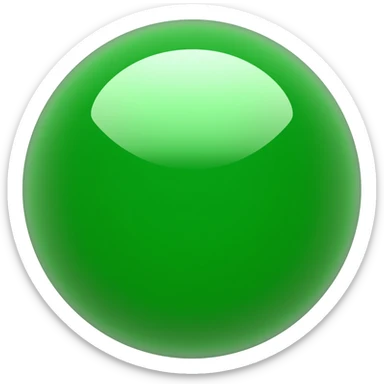 Green bullet point-orb-circle sticker
