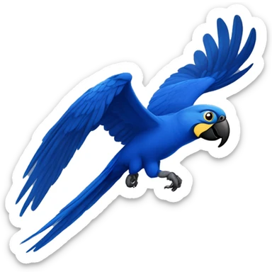 Hyacinth macaw flying  sticker