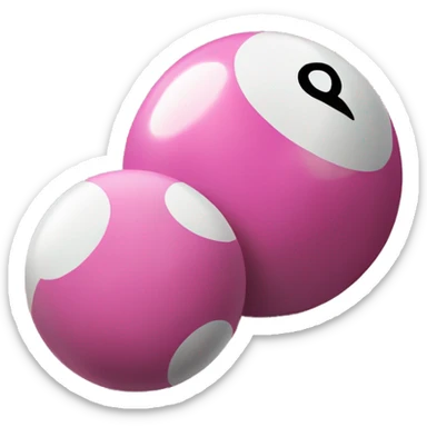 Bola 8 de billar rosada sticker