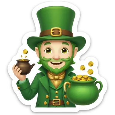 funny leprechaun sticker