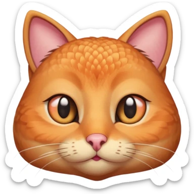 A shy but handsome turkey cat batting his long eyelashes and blushing sticker