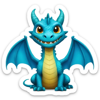 Dragon azul sticker