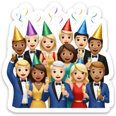 cheers and shouting happiness sticker