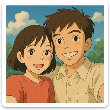 couple selfie sticker