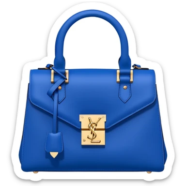 Rose ysl design blue hand bag sticker