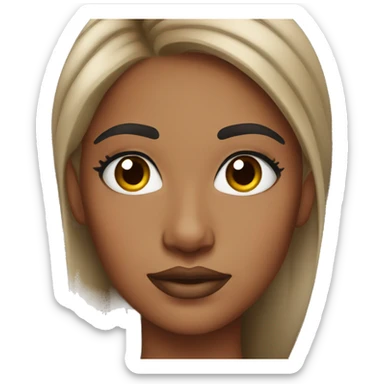 Girl brow artist sticker