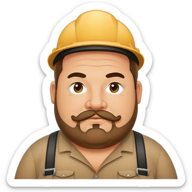 Fat longshoreman facial hair  sticker
