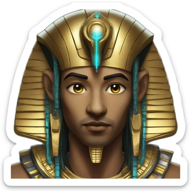 Cyberpunk Egyptian Pharaoh sticker