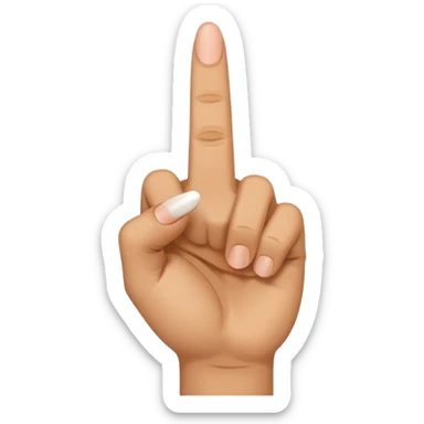 Smiling middle finger sticker