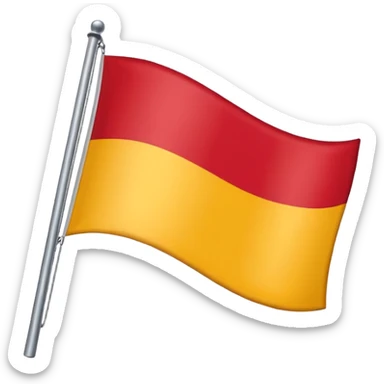 Bandera con tres franjas, la de arriba roja, la del medio amarilla y la de abajo morada sticker