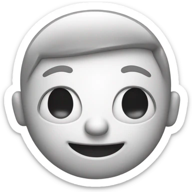 BlackAnd white emoji talking sticker