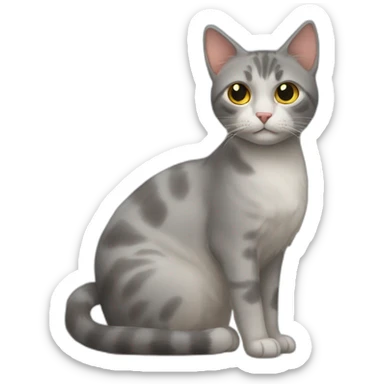 Cat back home sticker