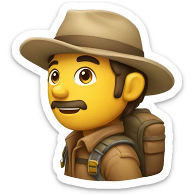 explorador caminando  sticker
