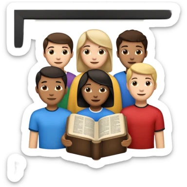 bible showing equality for all races and genders with different races around ut sticker