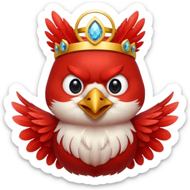 cardinal with a halo sticker