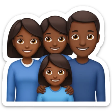 family dark sking sticker