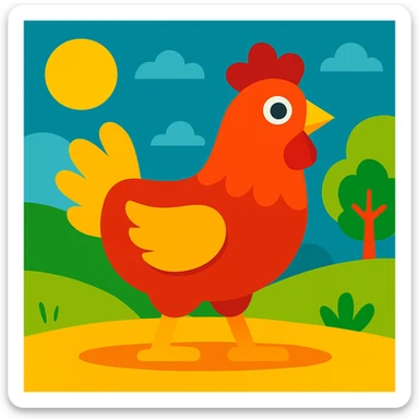 Chicken sticker