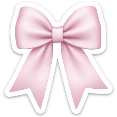 Light pink bow sticker