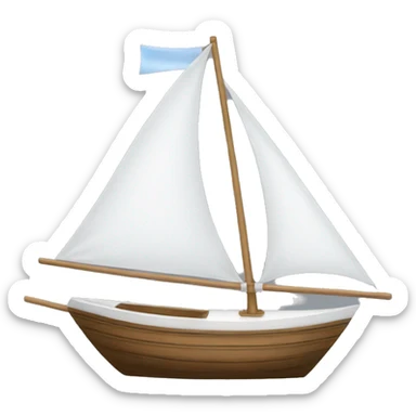 white Masculine sailboat sticker