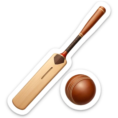 Cricket bat & ball sticker