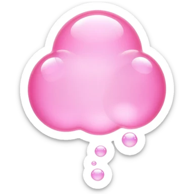 Heart pink bubble  sticker