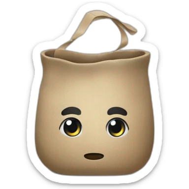 Ein Dieb mit schwarz-weißen Streifen und einem Sack hinter der Schulter sticker