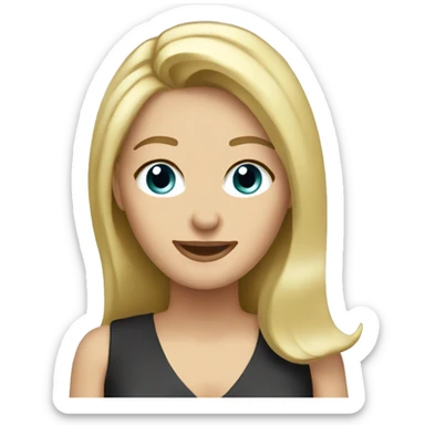 Blonde recepcionist sticker