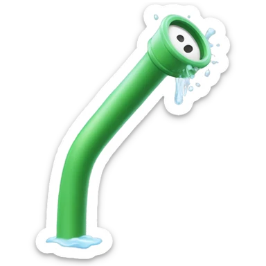 Garden hose water spashing sticker