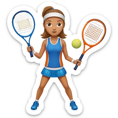 women after padel sticker