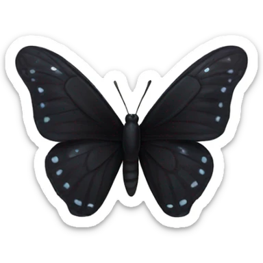 Black butterfly sticker
