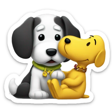 Snoppy and woodstock sticker