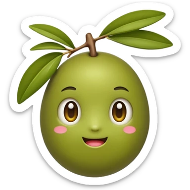 a sticker of a cute olive sticker