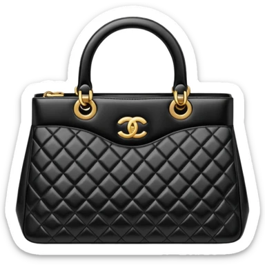 Chanel quilted handbag, luxury and stylish sticker