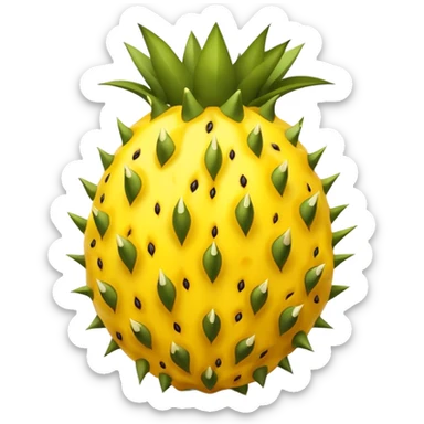 yellow pitahaya fruit cut  sticker